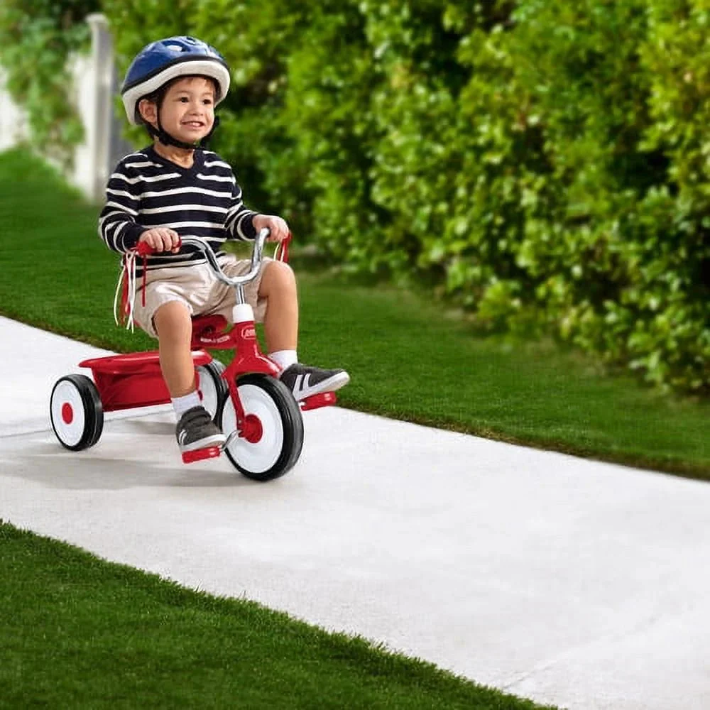 Ready-to-Ride Foldable Red Toddler Tricycle Fully Assembled - Image 6