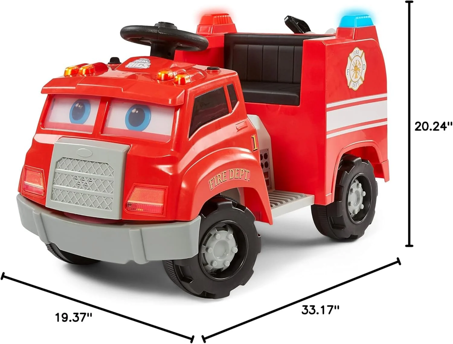 Ride-On Fire Truck Toy for Kids 1.5-4 Years with Lights and Sounds - Image 10