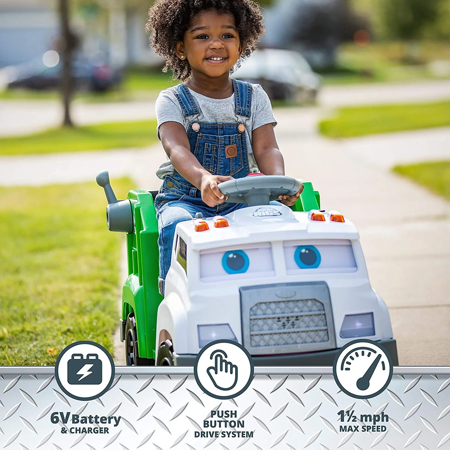 Interactive Toddler Recycling Ride-On Truck Toy for Kids Ages 1.5 to 4 Years - Image 4