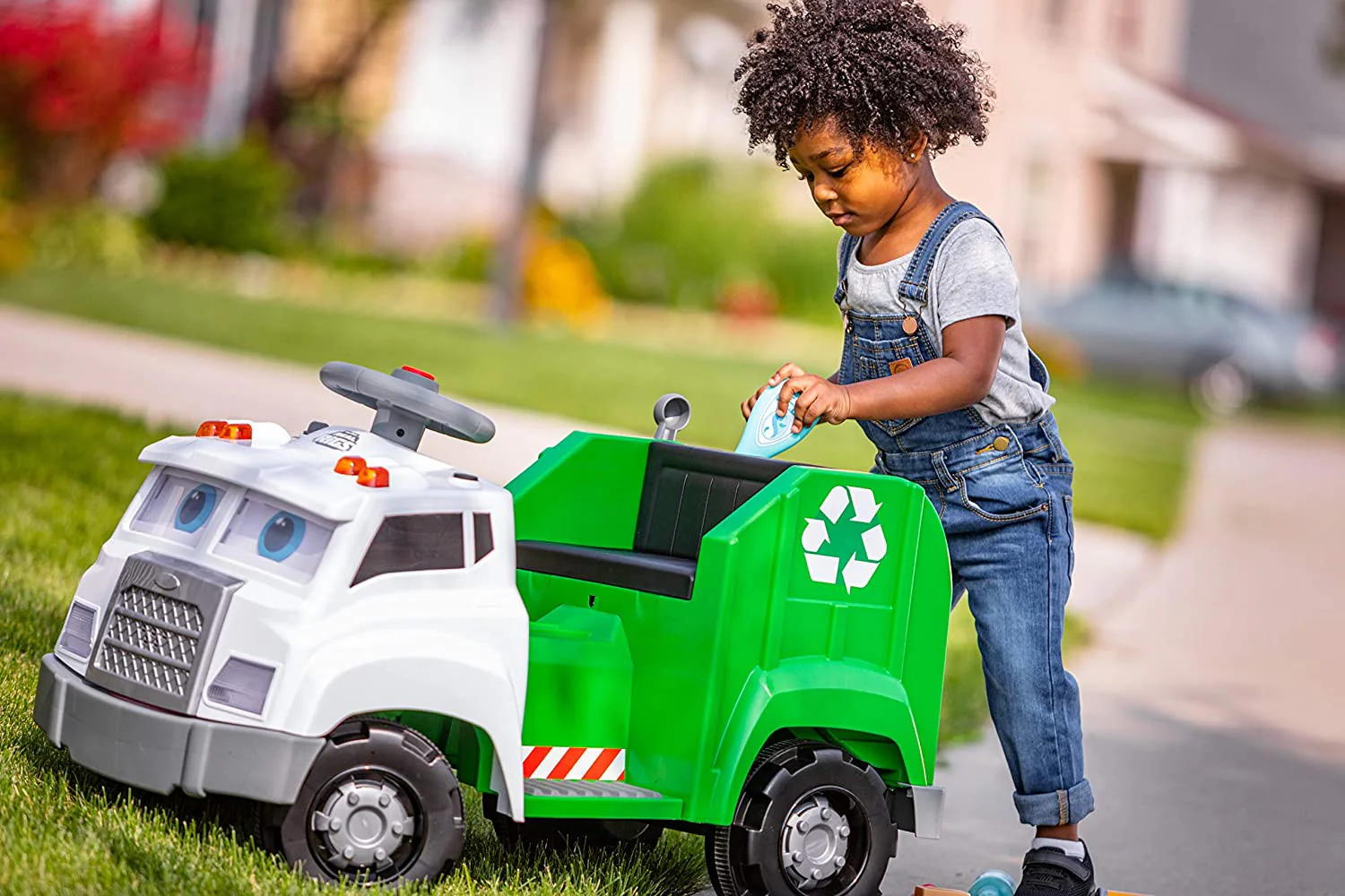 Interactive Toddler Recycling Ride-On Truck Toy for Kids Ages 1.5 to 4 Years - Image 8