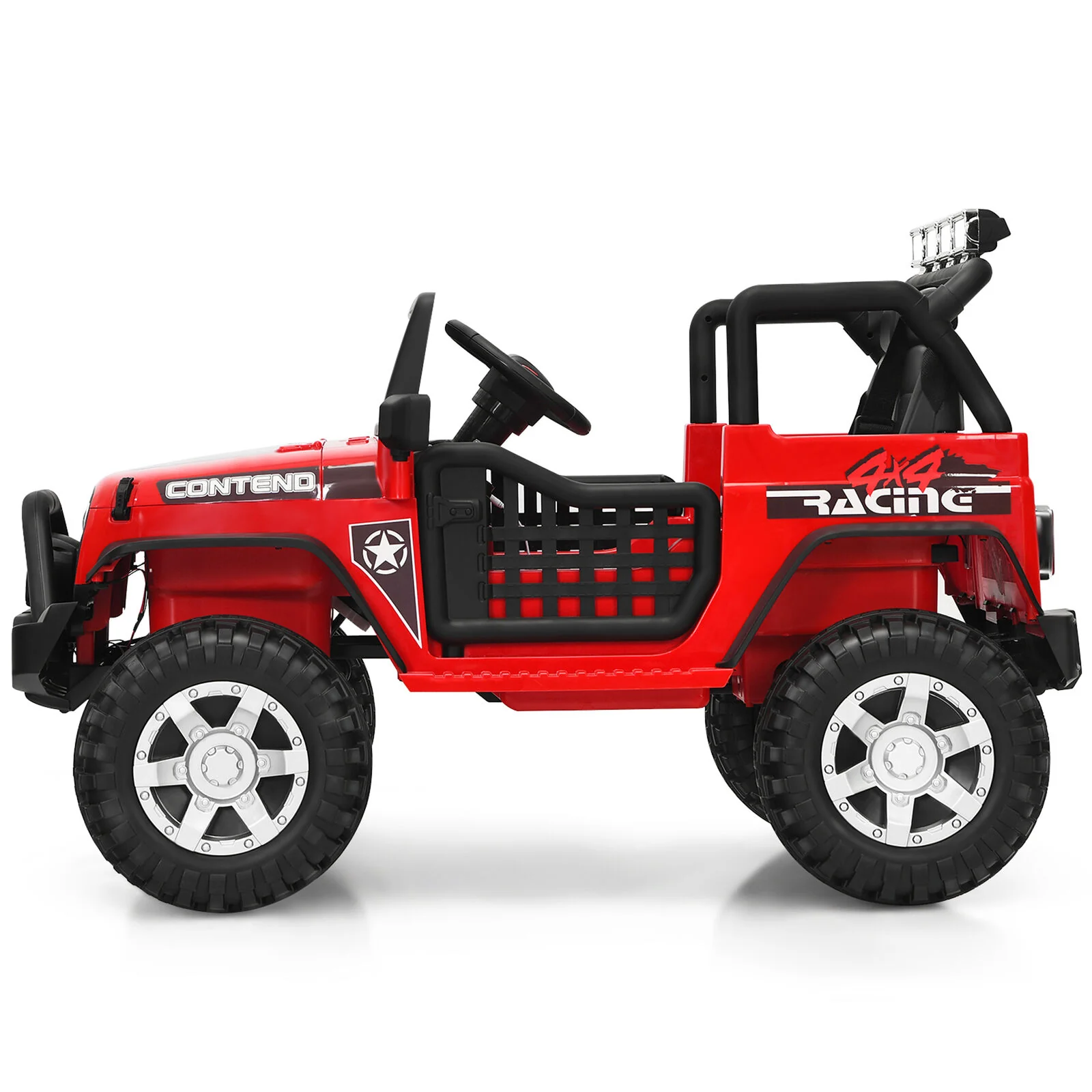 Red 12V Electric Kids Ride On Car Truck with MP3 Player, Horn, and Remote Control - Image 8