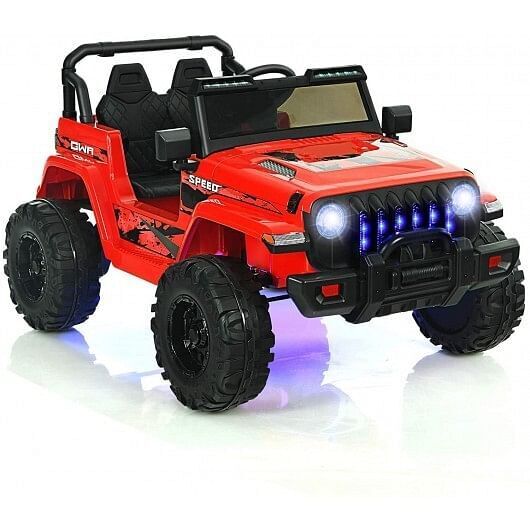 Red 12V Kids Ride-on Jeep Car with Remote Control - Image 11