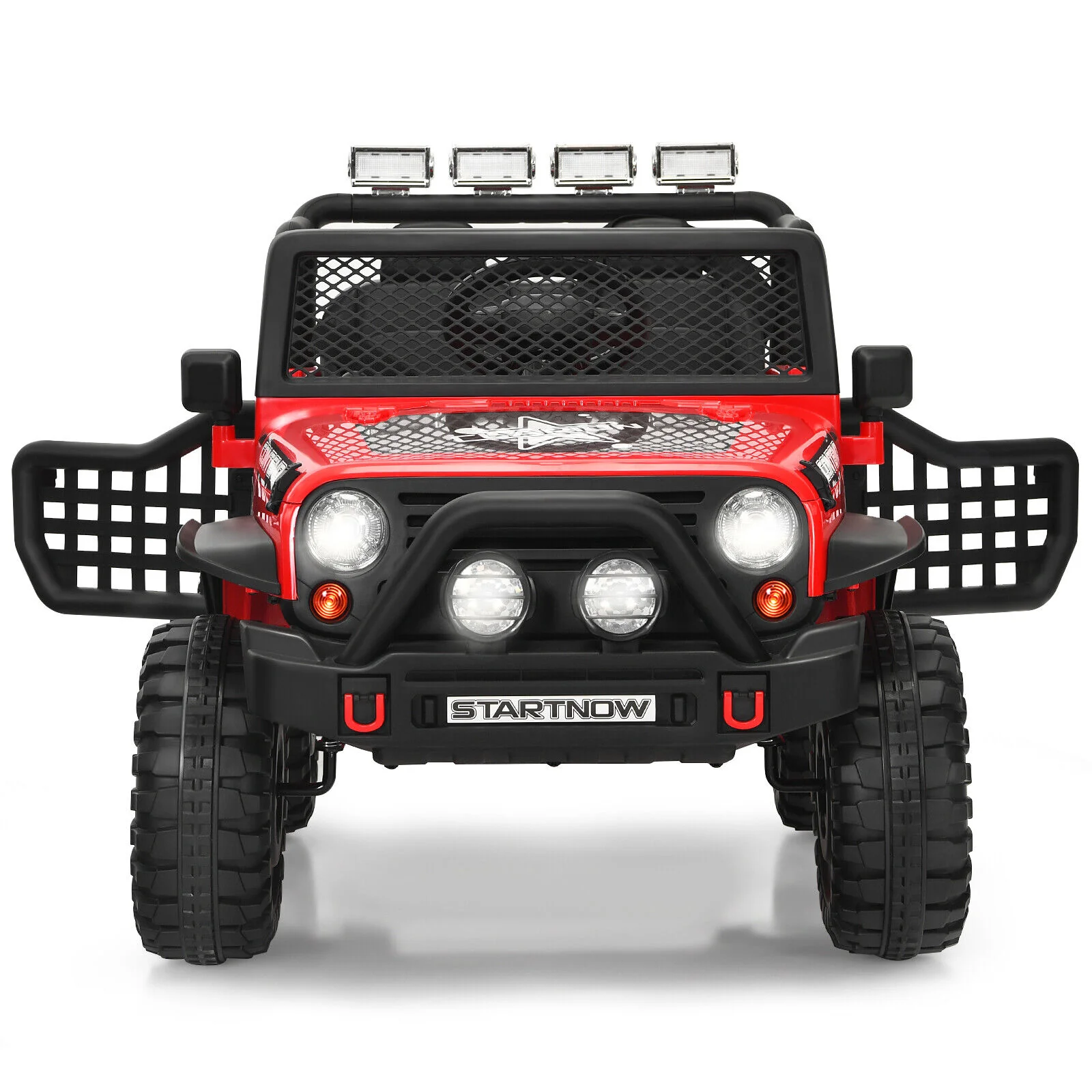 Red 12V Kids Ride On Truck with Remote Control & Lights - Electric Car for Endless Fun! - Image 11