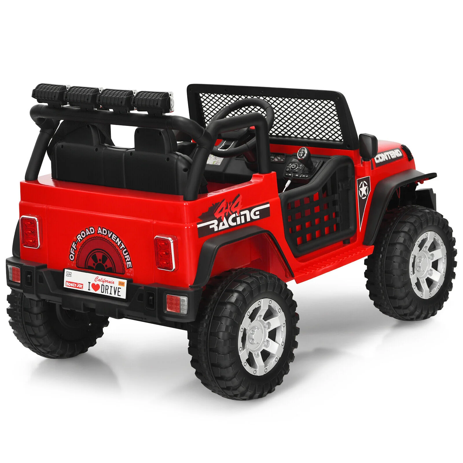 Red 12V Kids Ride On Truck with Remote Control & Lights - Electric Car for Endless Fun! - Image 12