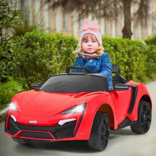 Red 2.4G RC Electric Vehicle with Lights - 12V - Image 3