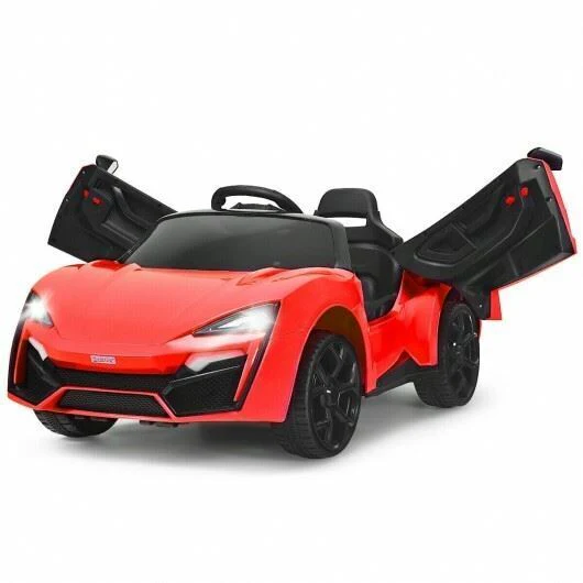 Red 2.4G RC Electric Vehicle with Lights - 12V - Image 4