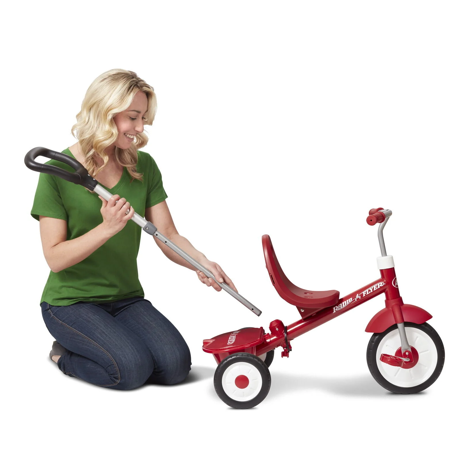 Red 3-in-1 Stroll 'n' Trike Kids Bike with Adjustable Seat and 3-Stage Growth Design - Image 3