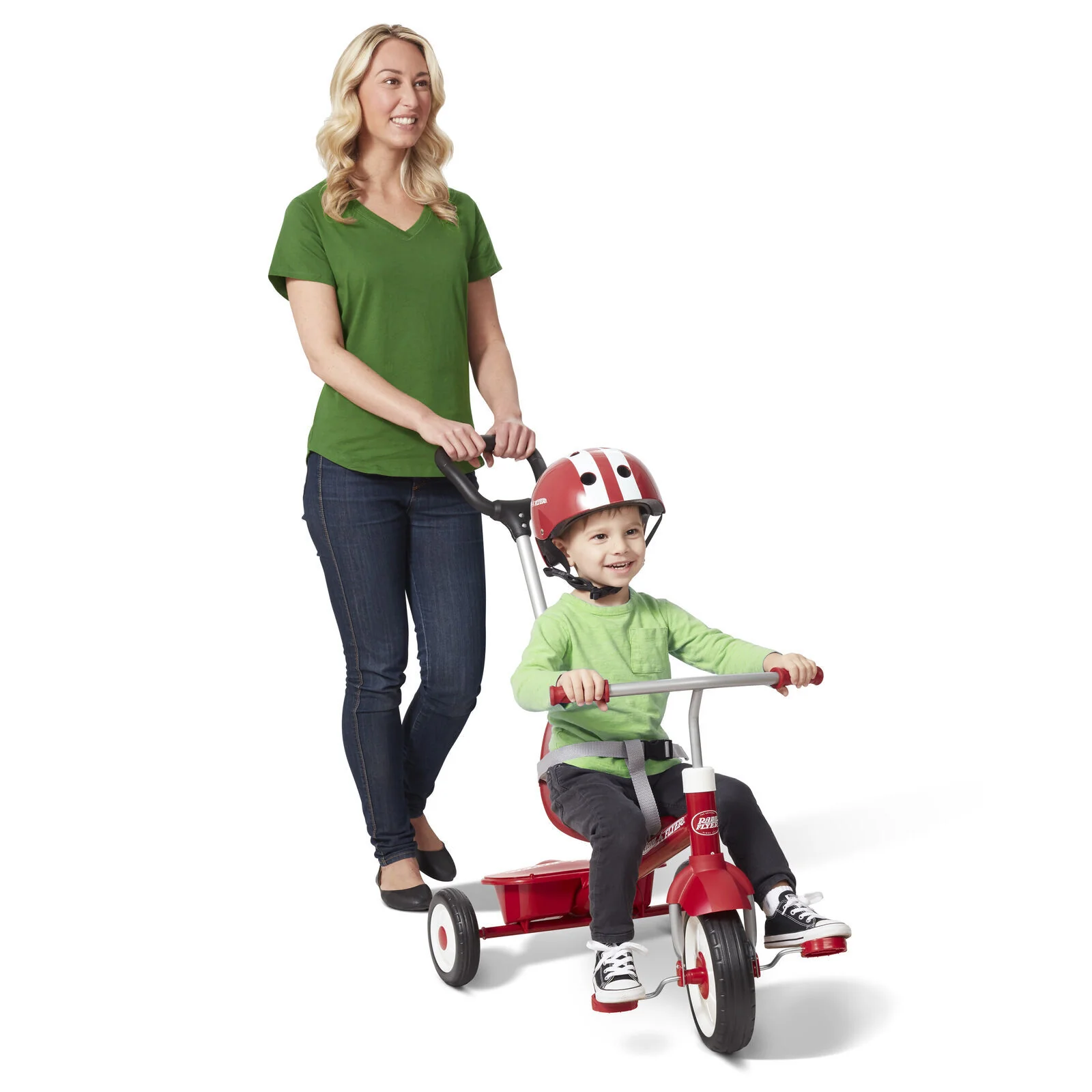 Red 3-in-1 Stroll 'n' Trike Kids Bike with Adjustable Seat and 3-Stage Growth Design - Image 4