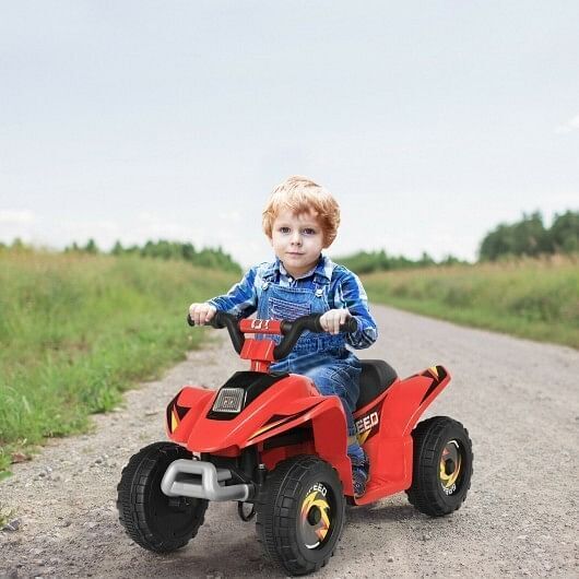 Red 6V Electric ATV Ride-On Toy for Kids with 4 Wheels - Image 2