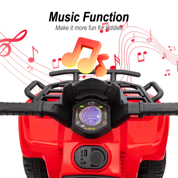Red 6V Electric Four-Wheeler Ride on Toy for Toddlers - Perfect for Little Adventurers! - Image 5