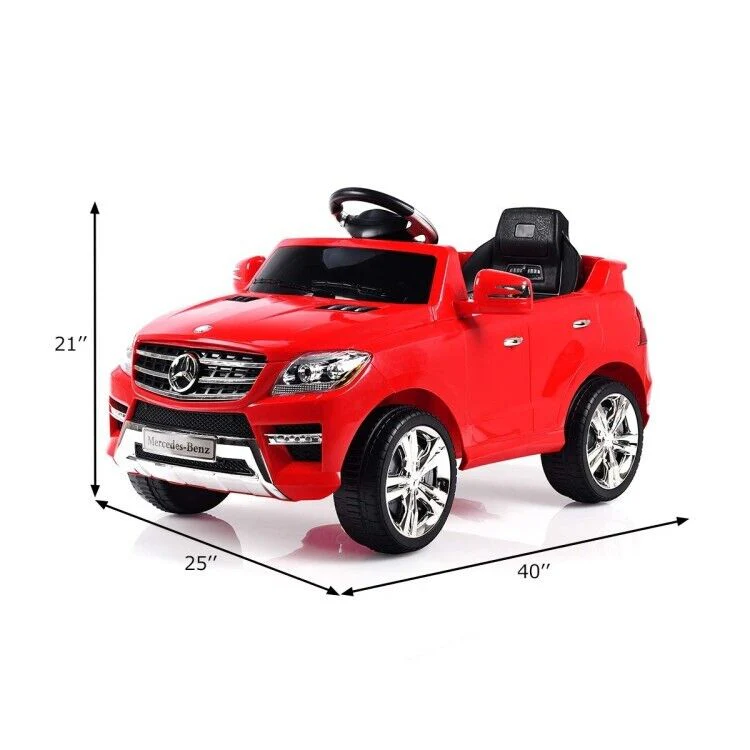 Red 6V Mercedes Electric Ride On Car for Kids 37-72 Months with MP3 and Remote Control - Image 5