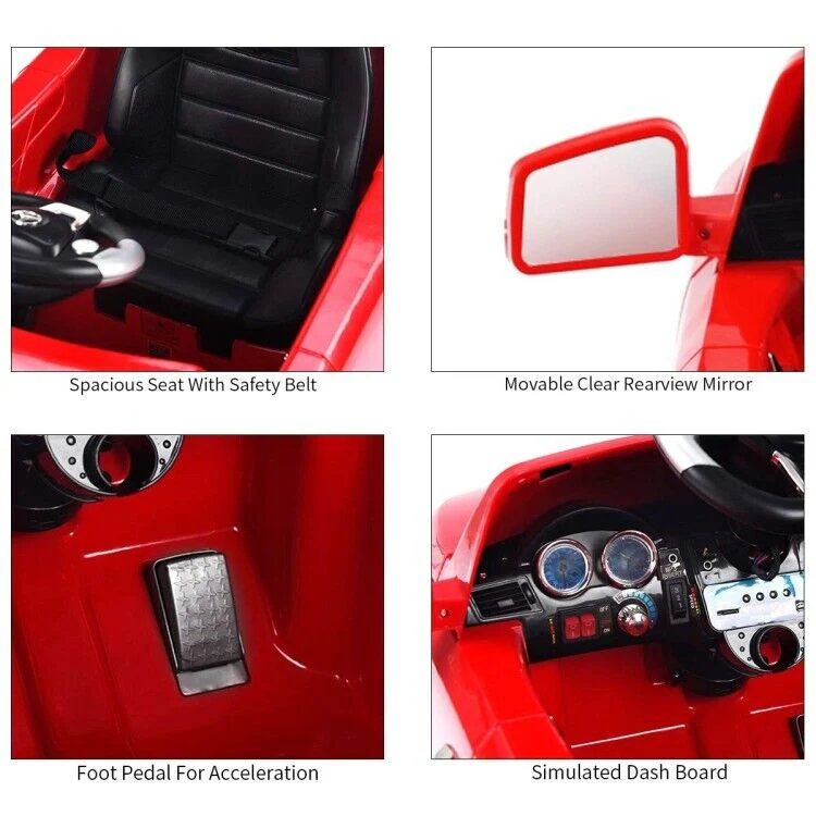 Red 6V Mercedes Electric Ride On Car for Kids 37-72 Months with MP3 and Remote Control - Image 9