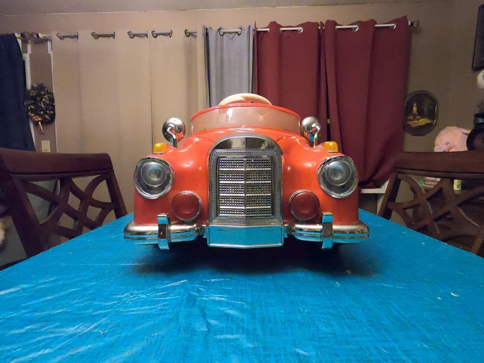 Red Battery-Powered Classic Car Ride-On by Lil Rider - Image 2