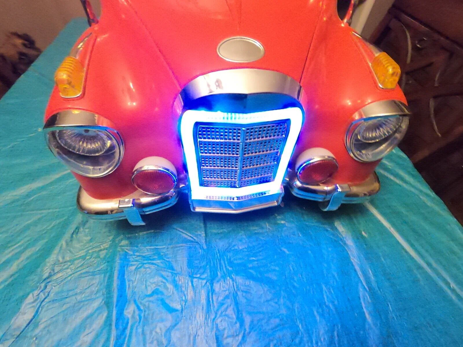 Red Battery-Powered Classic Car Ride-On by Lil Rider - Image 7