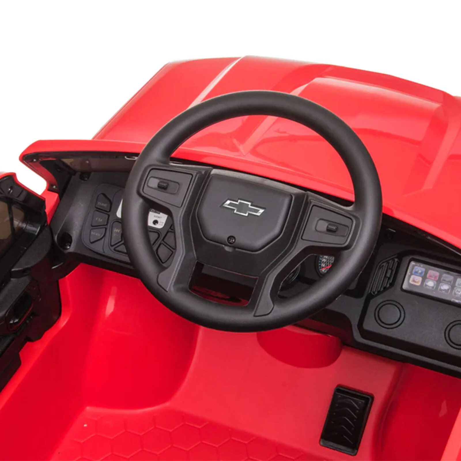 Red Chevy Silverado 4x4 Trail Boss Monster Truck Ride-On with Big Wheels - Image 6