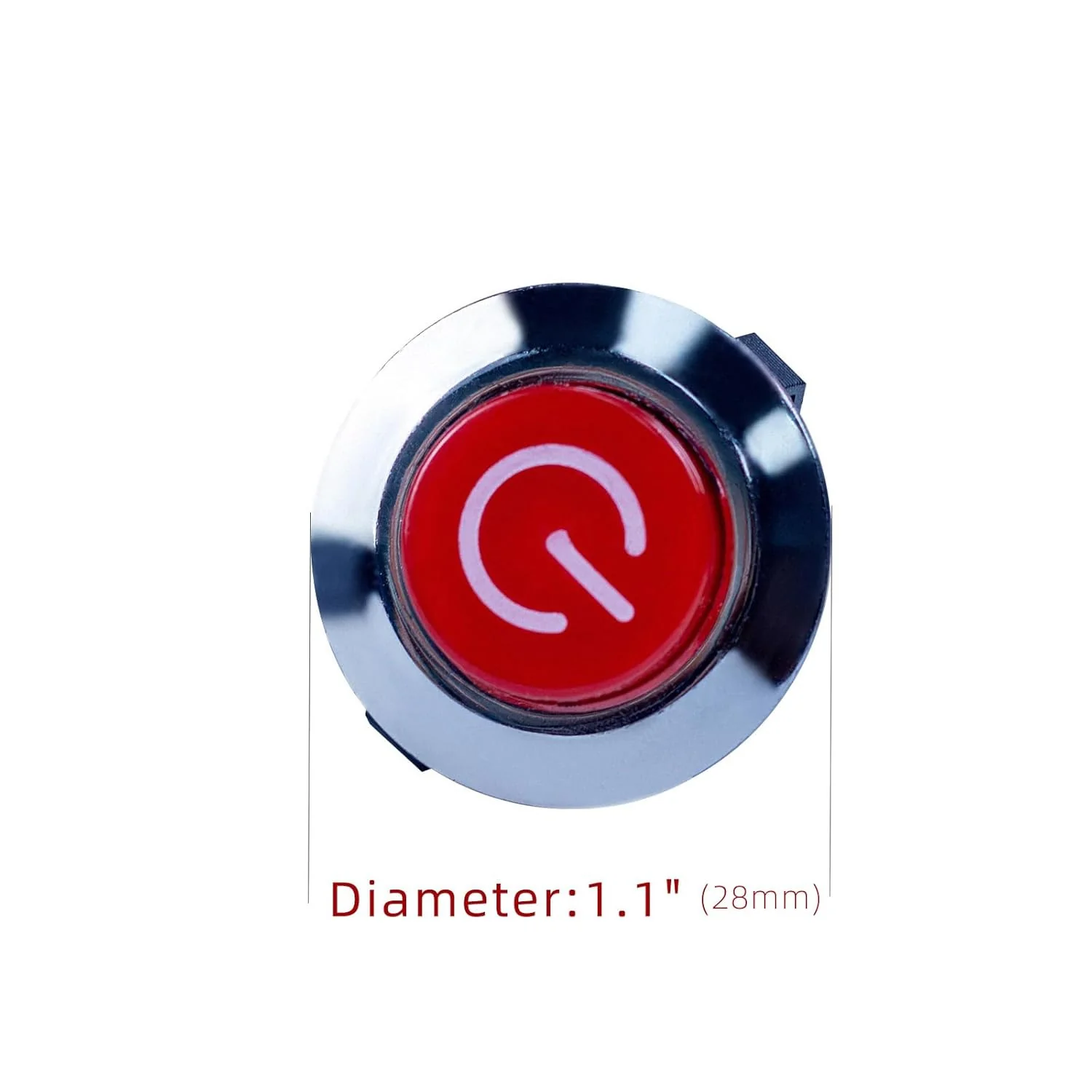 Red Round Power Start Button Switch for Ride-On Cars - Image 2