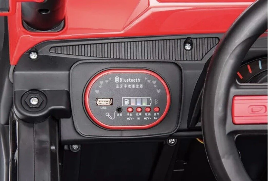 Red UTV Ride On Car for Kids with Remote Control and Sound Effects - Image 6