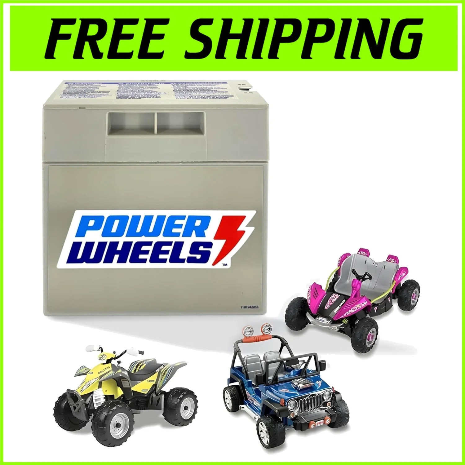 12V Rechargeable Replacement Battery for Power Wheels 00801-1869 & 00801-0638