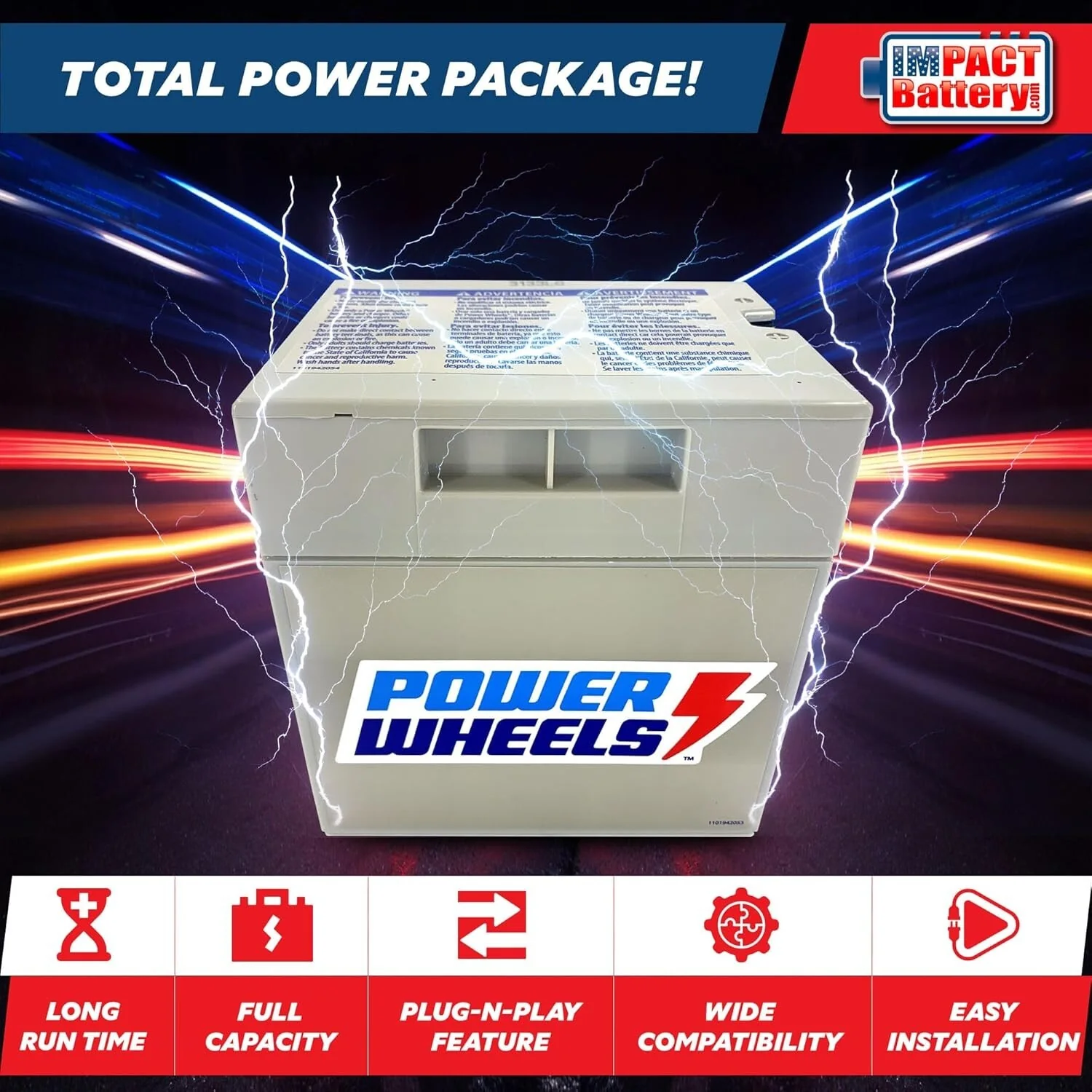 12V Rechargeable Replacement Battery for Power Wheels 00801-1869 & 00801-0638 - Image 7
