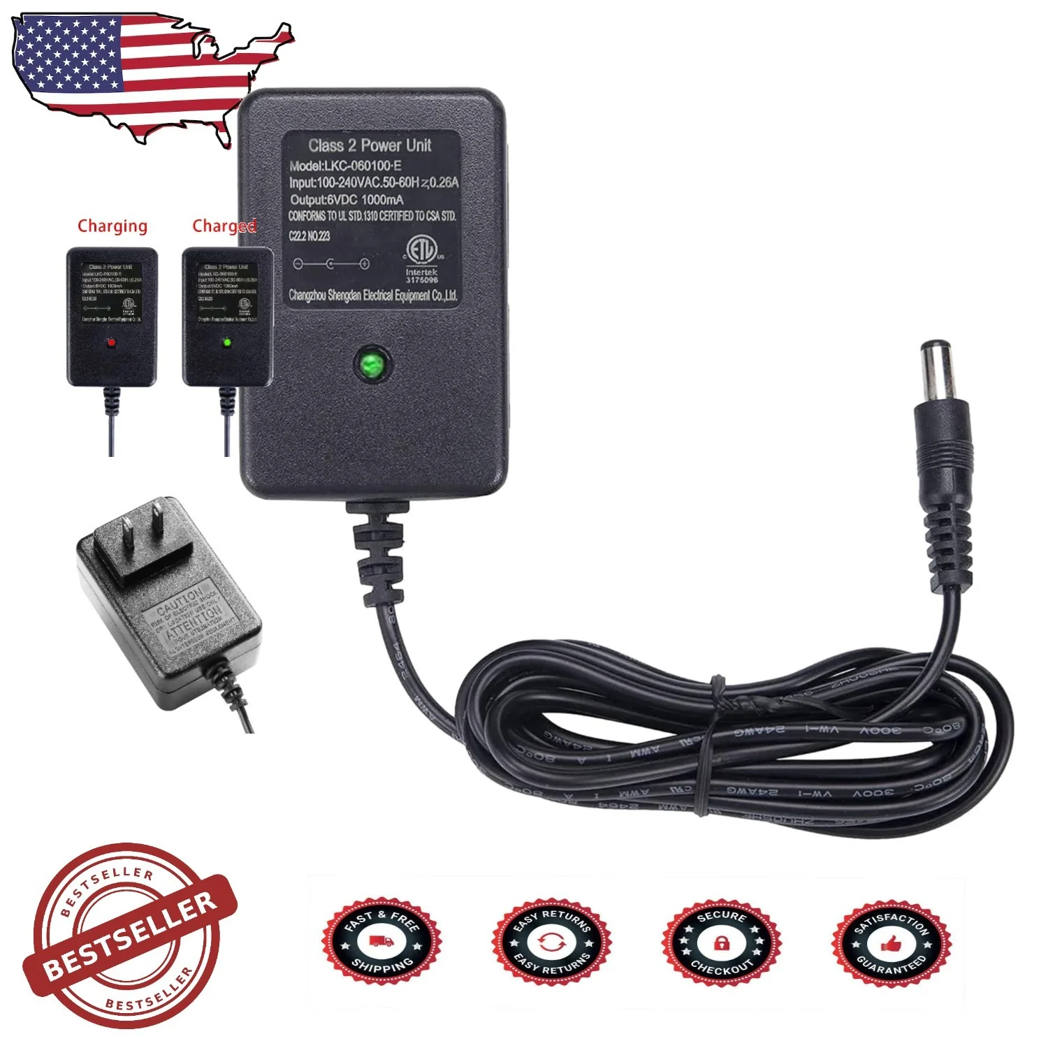 6V Battery Charger for Children’s Electric Ride-On Cars with Safety Certification - Image 9