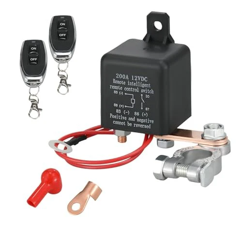 12V Negative Battery Disconnect Switch with 200A Anti-Drain Feature