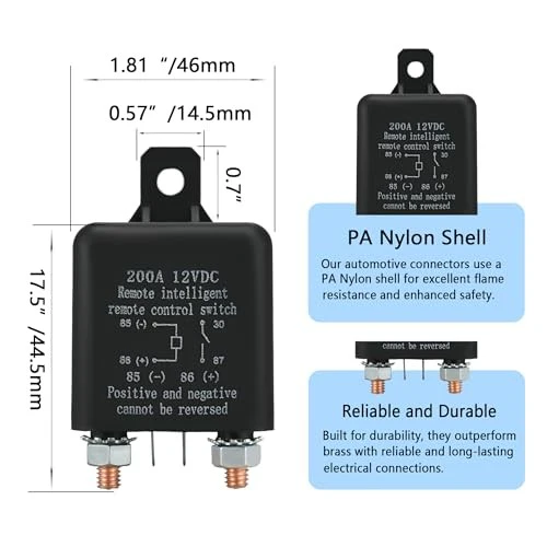 12V Negative Battery Disconnect Switch with 200A Anti-Drain Feature - Image 4