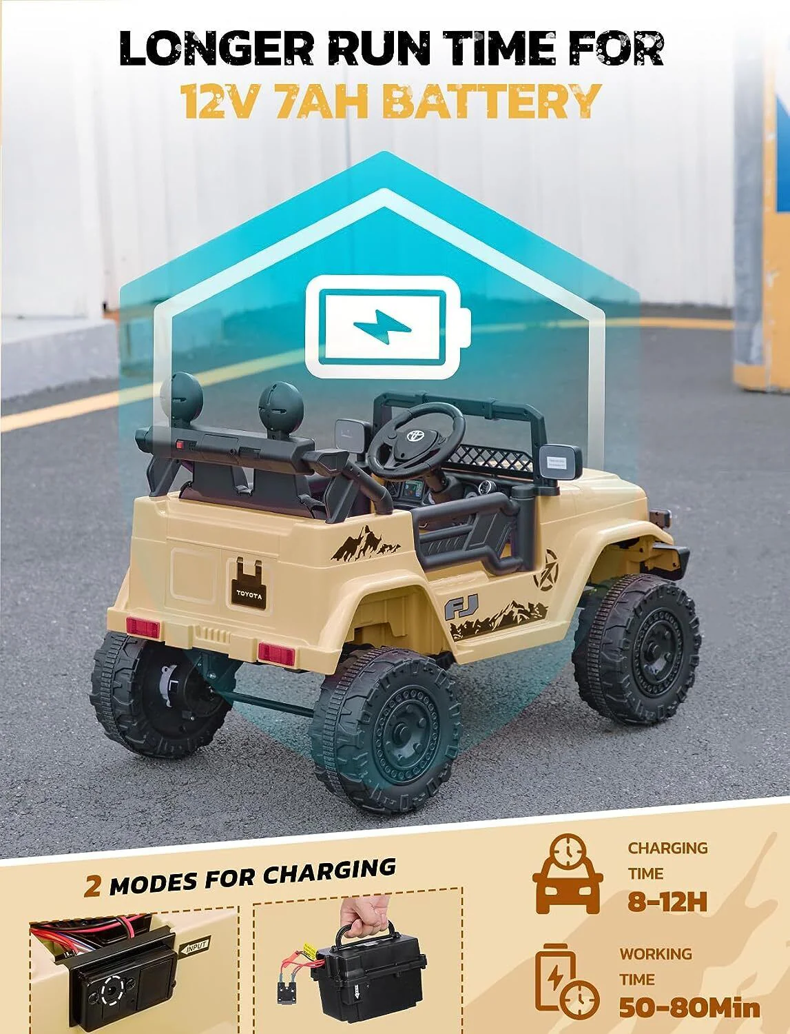 Remote Control 12V Kids Ride On Truck Electric Toy Car for Children - Image 5