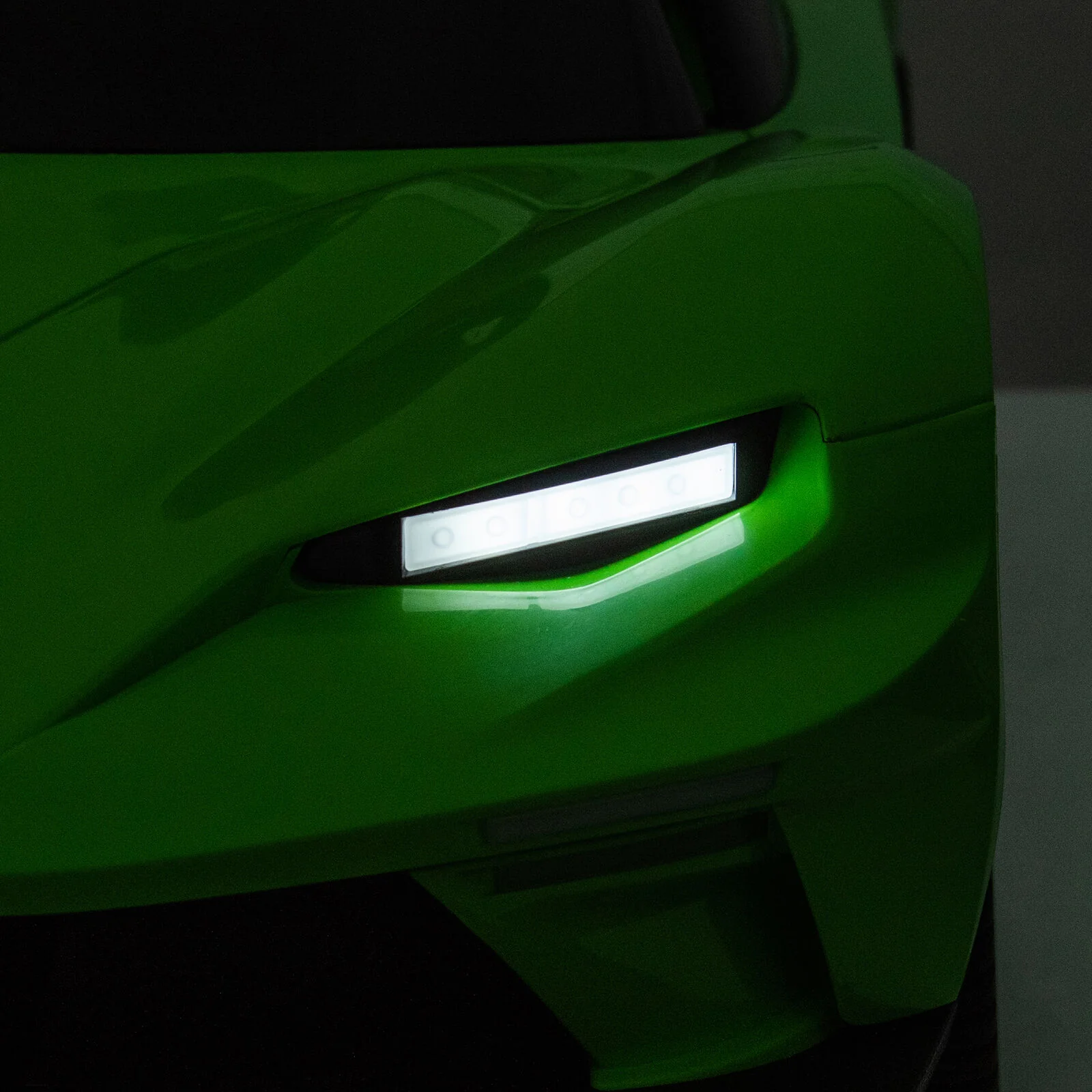 Remote Control Electric Ride-On Car with MP3 Player and LED Lights - Green - Image 2