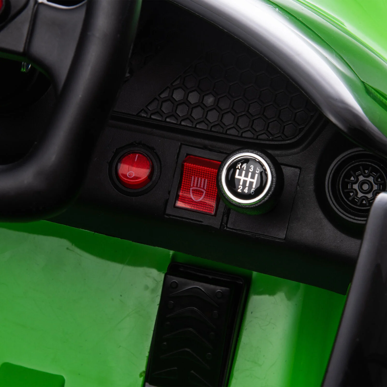 Remote Control Electric Ride-On Car with MP3 Player and LED Lights - Green - Image 9