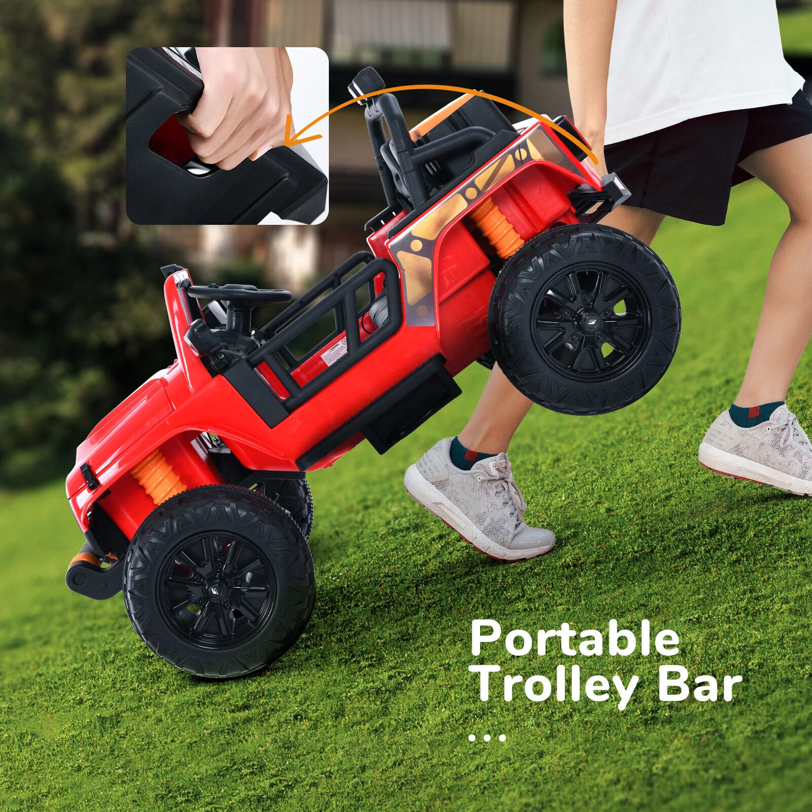 Remote Control Electric Ride-On Truck for Kids with Parent Seat and FM Radio - 12V Power Wheels - Image 22
