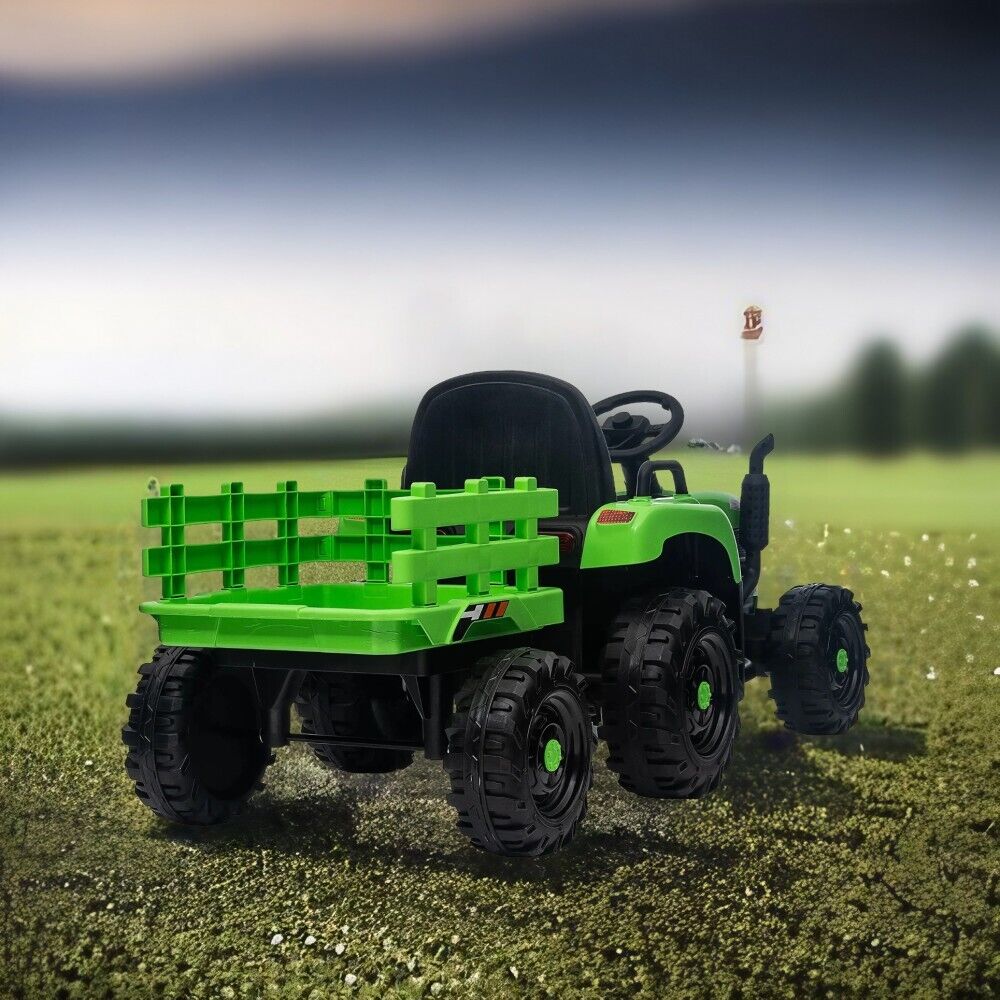 Remote Control Electric Tractor Trailer Ride-On Toy for Kids - 12V Battery Powered - Image 3