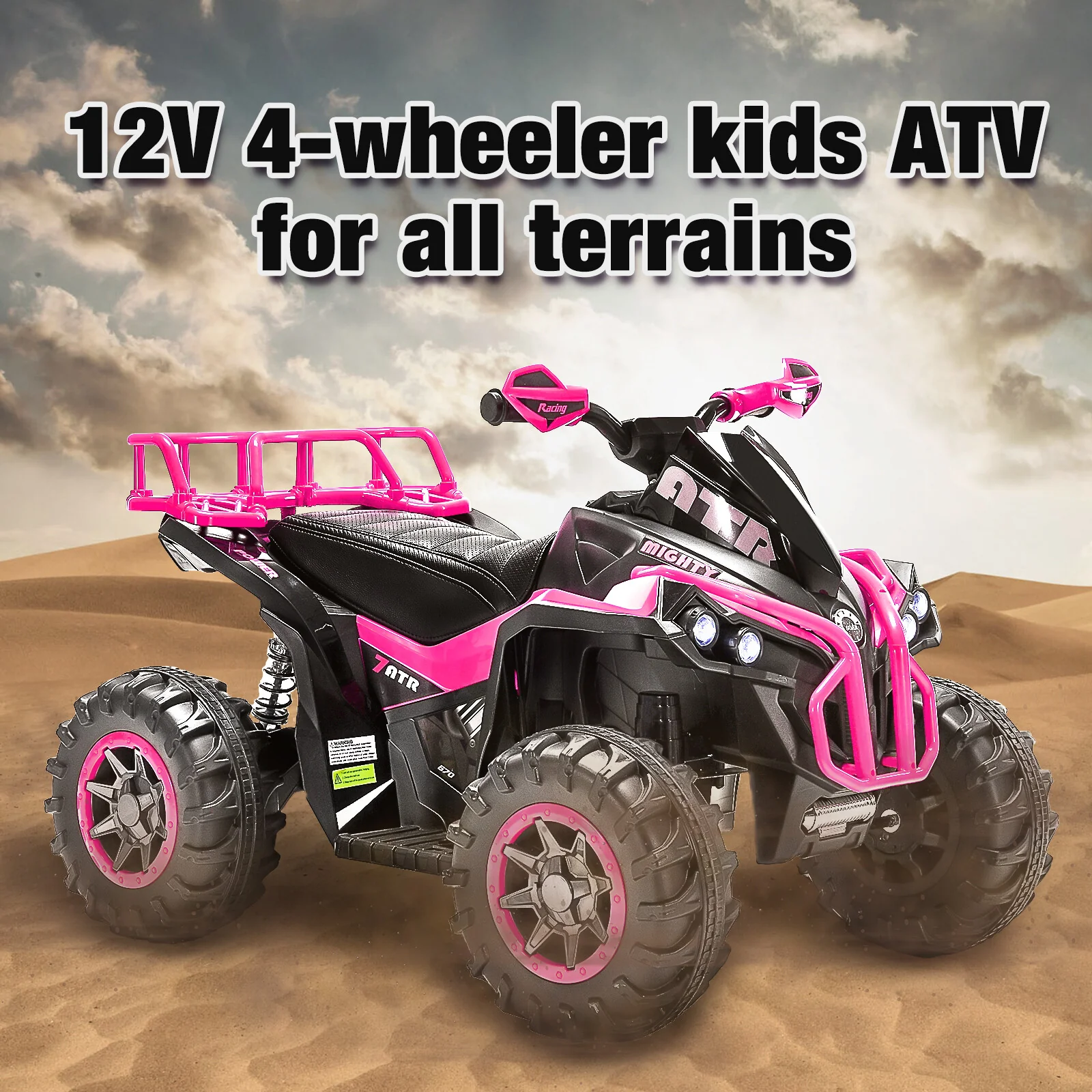 Electric Remote Control Four-Wheeler Ride-On Toy for Kids with Music, LED Lights, and USB Charging - Image 20