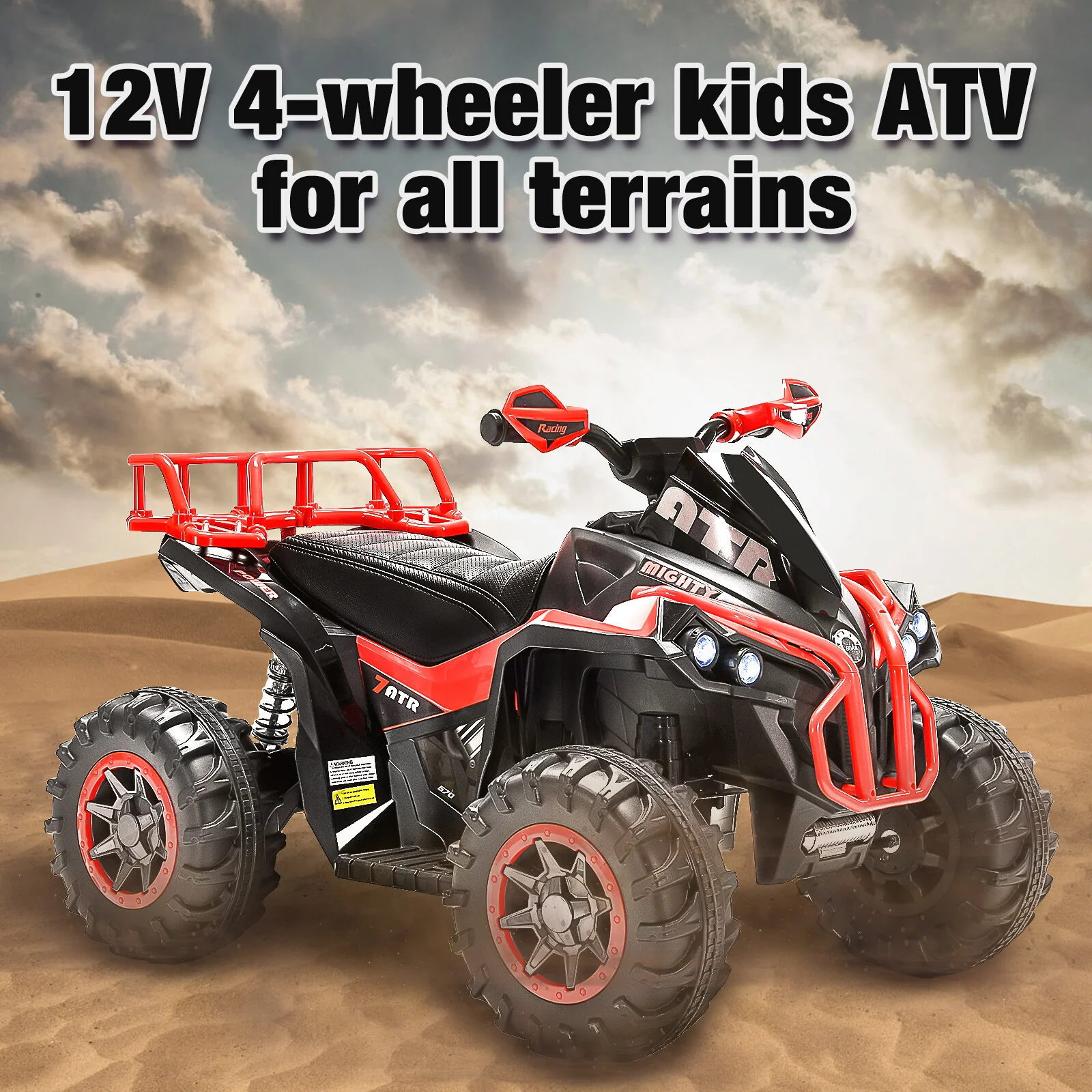 Electric Remote Control Four-Wheeler Ride-On Toy for Kids with Music, LED Lights, and USB Charging - Image 5