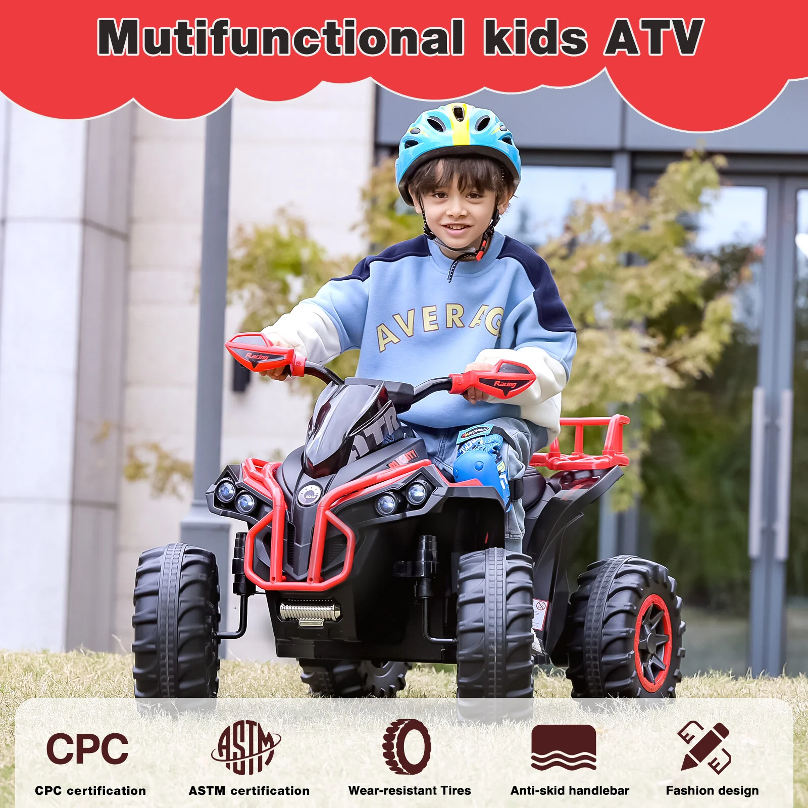 Electric Remote Control Four-Wheeler Ride-On Toy for Kids with Music, LED Lights, and USB Charging - Image 6