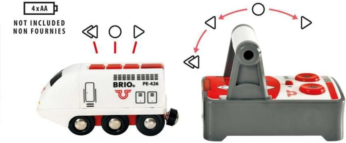Remote Control Kids Toy Train with Light and Sound Compatible with Wooden Tracks - Image 7