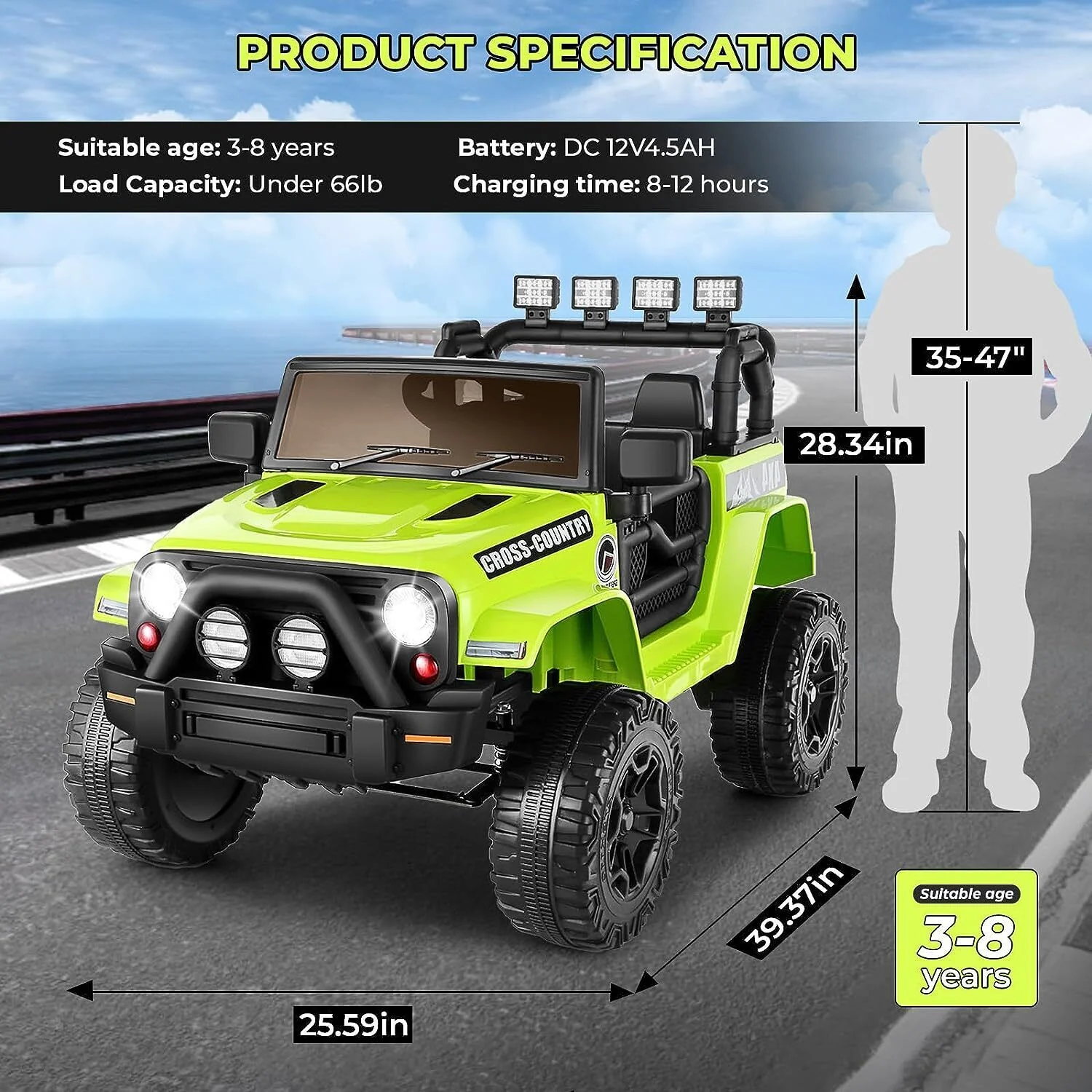 Remote Control Lamborghini Electric Car for Kids - 24/12V Ride-On Truck - Image 150