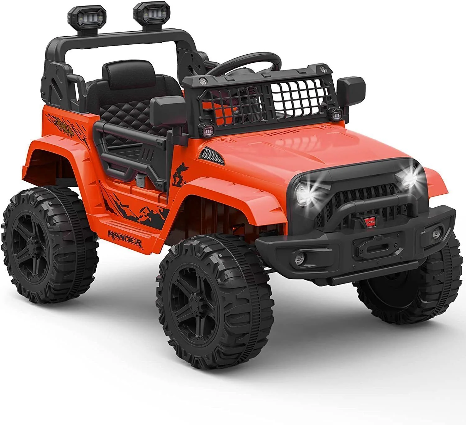 Remote Control Ride-On Truck with LED Lights and Bluetooth - Perfect Xmas Gift for Kids - Image 4