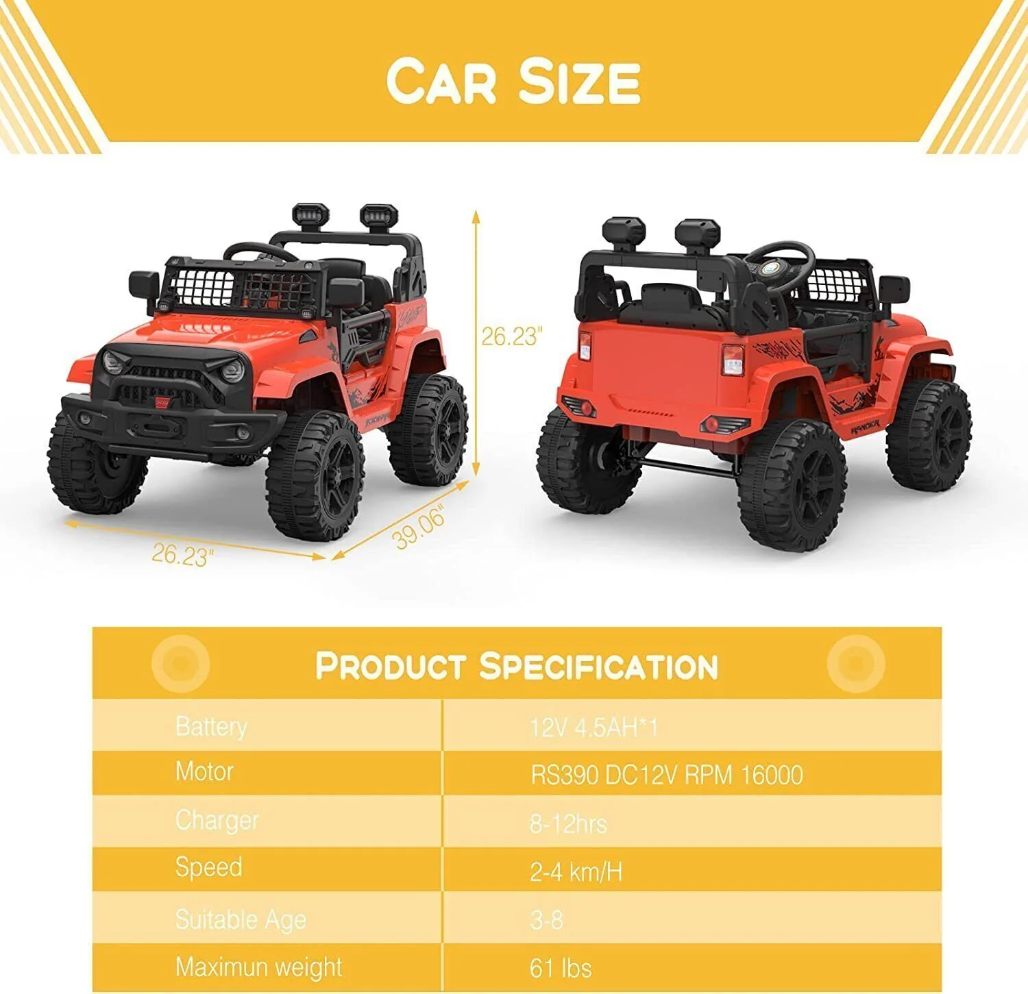 Remote Control Ride-On Truck with LED Lights and Bluetooth - Perfect Xmas Gift for Kids - Image 9