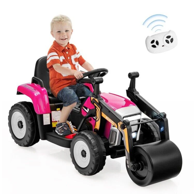 Remote Control Road Roller for Kids with Music and Lights - 12V Children's Ride-On Car - Image 2