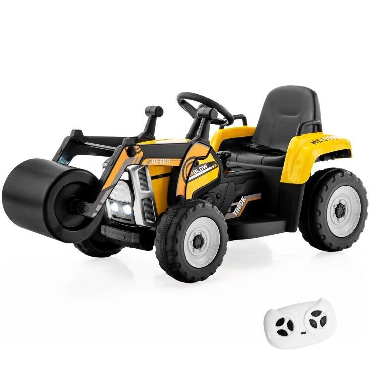 Remote Control Road Roller Ride-On Truck for Kids with Wide Seat - Image 2