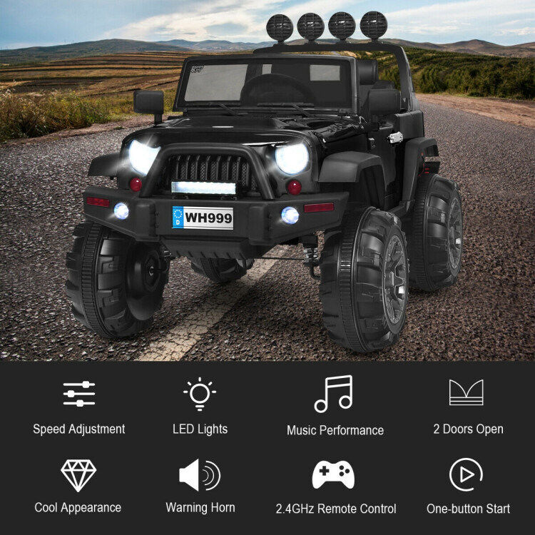 Remote Controlled 12V Kids Ride On Truck with Double Magnetic Door - Image 6