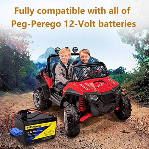 12V 12Ah Replacement Battery Compatible with Peg Perego Toy Vehicles - Image 7