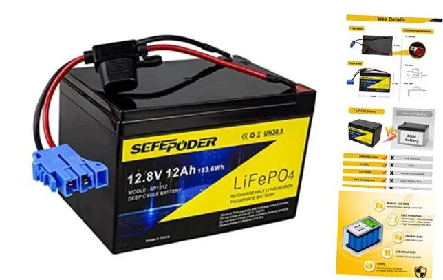 12V 12Ah Replacement Battery Compatible with Peg Perego Toy Vehicles - Image 9