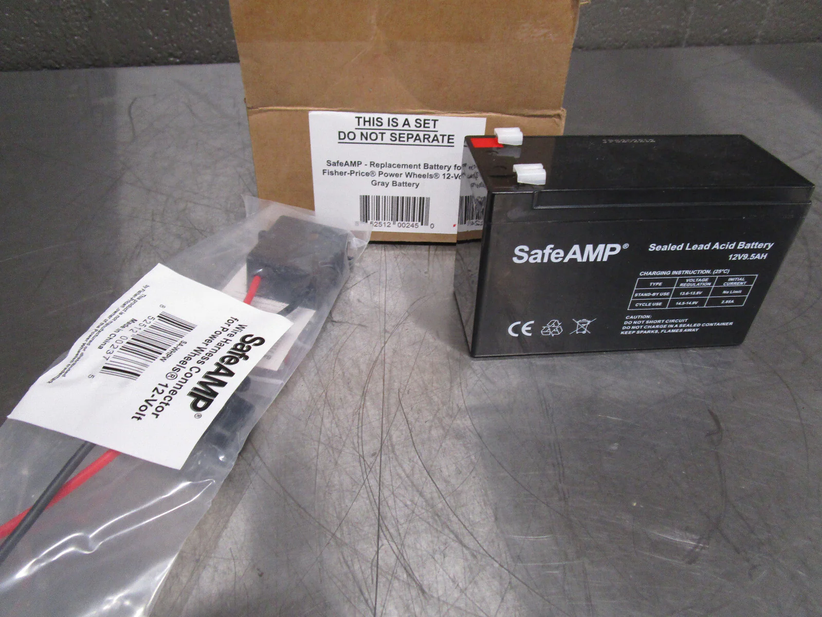 12-Volt Gray Replacement Battery for Power Wheels Ride-On Toys