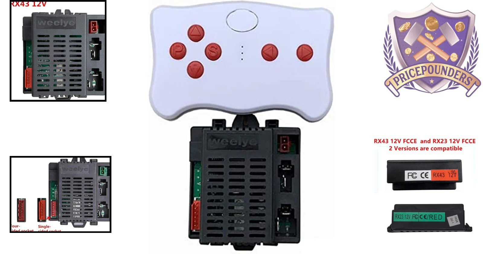Replacement Remote Control Box for RX43 12V Kids Powered Ride-On Vehicles - Image 2