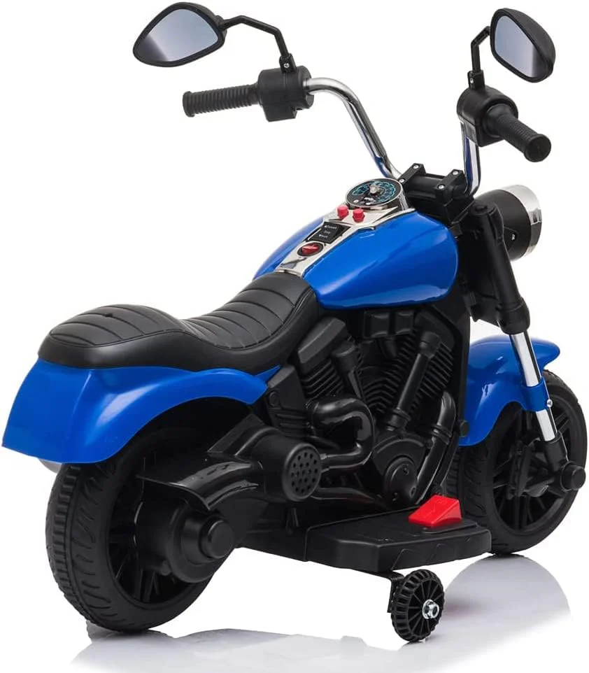 Rev Up the Fun: 6V Ride-On Motorcycle for Kids with Training Wheels - Image 9