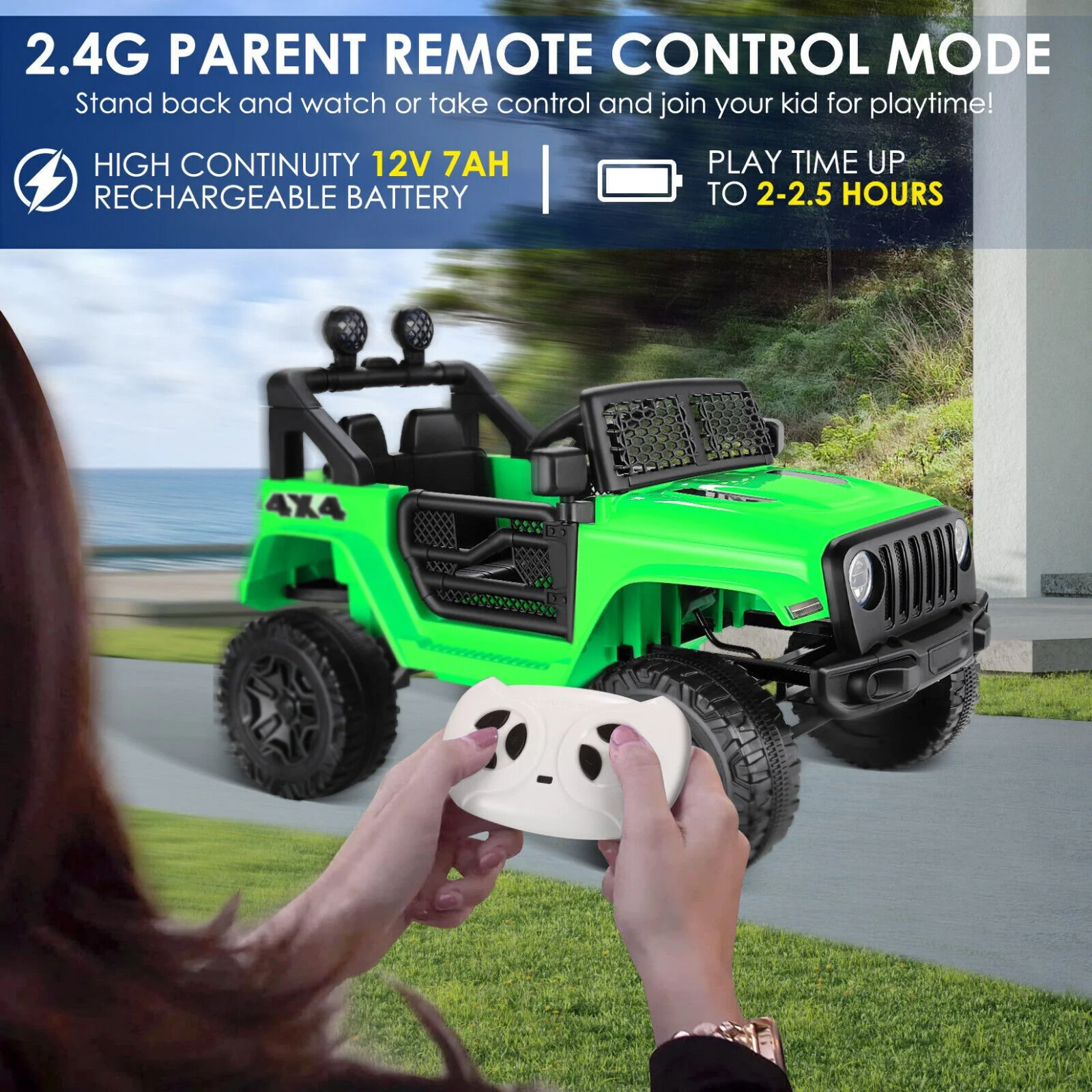Rev up the Fun with Our 12V Electric Jeep Ride-On Car - Featuring Music and Power Wheels! - Image 46