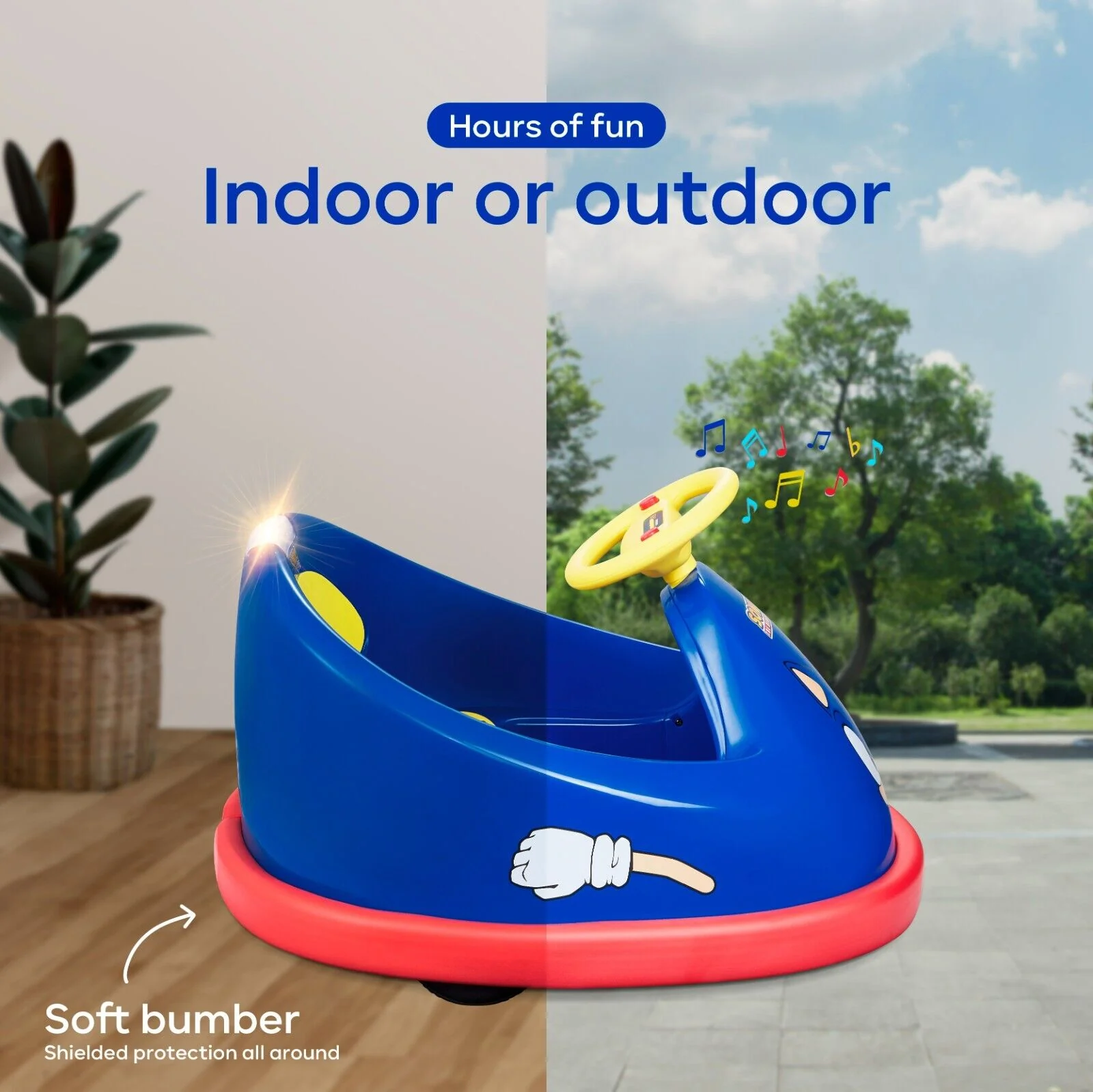 Rev up the Fun with Sonic's Electric Bumper Car: 2 Speeds and 360-Degree Turns for Kids! - Image 10