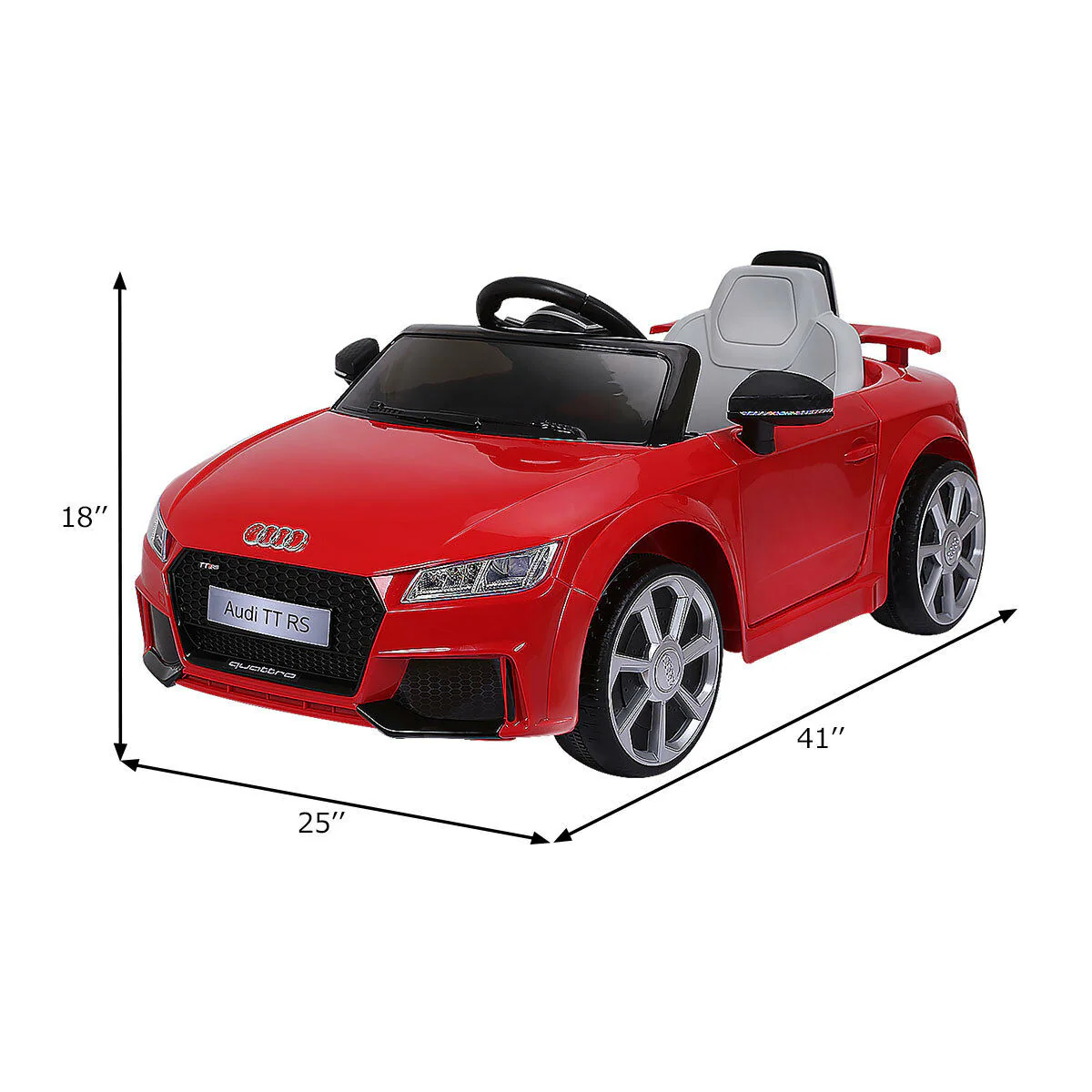 Rev Up the Fun with the 12V Electric Audi TT RS Mini Ride-On Car for Kids - Includes Remote and MP3 Compatibility! - Image 19