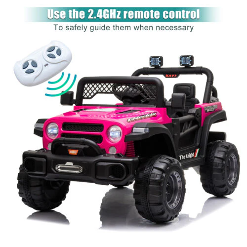Rev up the Fun with the BBH-016 Double-Drive 12V Rose Red Off-Road Vehicle and 2.4G Remote Control - Image 2